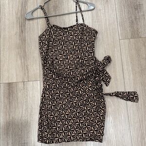 Urban Outfitters Black and Tan Mini Dress
